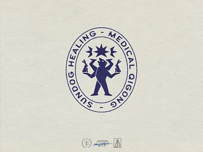 Sundog Healing Badge Logo animal animals badge bear brand design brand identity branding branding design emblem hand drawn identity design logo logo design logo designer logodesign rabbit retro sun vintage visual identity