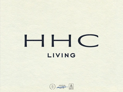 HHC Living Logotype brand design brand identity branding branding design clean hand drawn identity design logo logo design logotype minimal minimalist logo minimalistic monogram monogram logo simple typography vintage visual identity wordmark