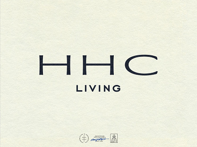 HHC Living Logotype brand design brand identity branding branding design clean hand drawn identity design logo logo design logotype minimal minimalist logo minimalistic monogram monogram logo simple typography vintage visual identity wordmark