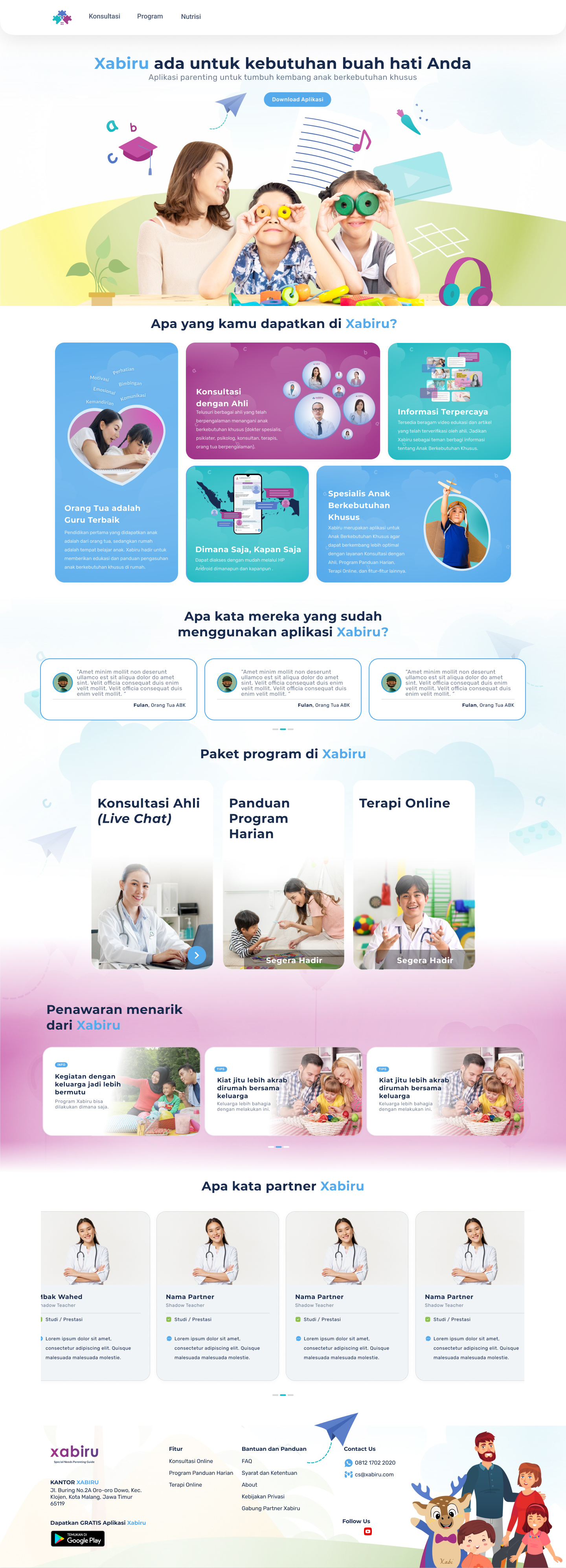 Web Design for Xabiru Apps educational web special needs ui uiux ux web web design