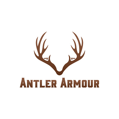 Antlers Logo abstract animal antler armour bull design goat head horn hunt idea isolated logo logotype mammal shape simple strong vector wild