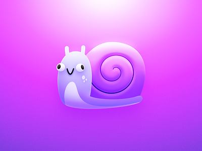 Snail 🐌 affinity designer character dumb gradient graphic design illustration pink purple snail vector