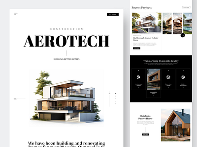 Aerotech - Architecture Landing Page agency architecture architecture web construction design house landing page real estate ui web web design website