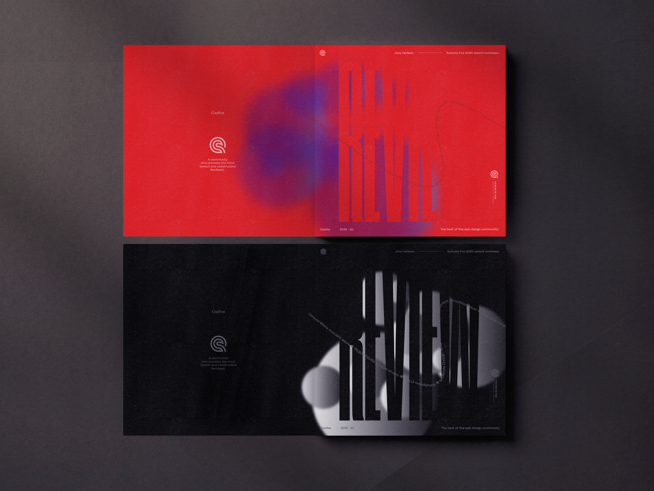 Award nominees' jury reviews. Print edition web design