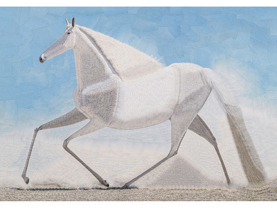Meg collage equine equine illustration horse horses paper