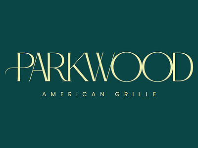 Parkwood | Brand Identity brand identity classic restaurant classic typography contemporary branding food branding menu restaurant logo visual identity wordmark