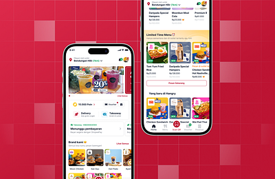 Hangry App Home Page with LTO Section app branding design ui ux