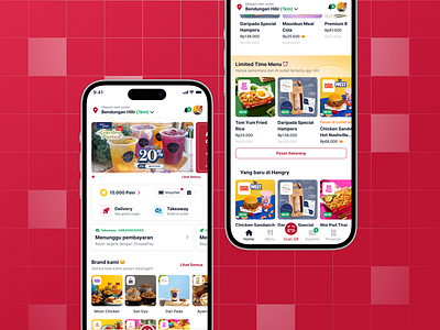 Hangry App Home Page with LTO Section app branding design ui ux