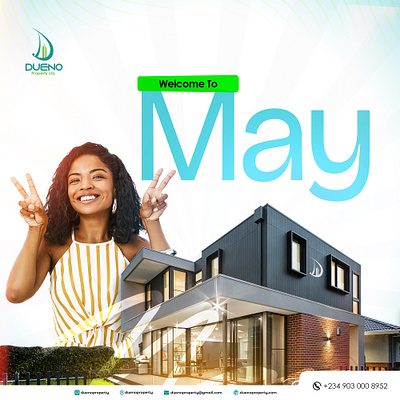 Happy New Month May Design art design graphic new month poster design real estate tech