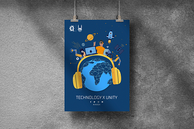CWIR | TechxUnity Poster design graphic design illustration