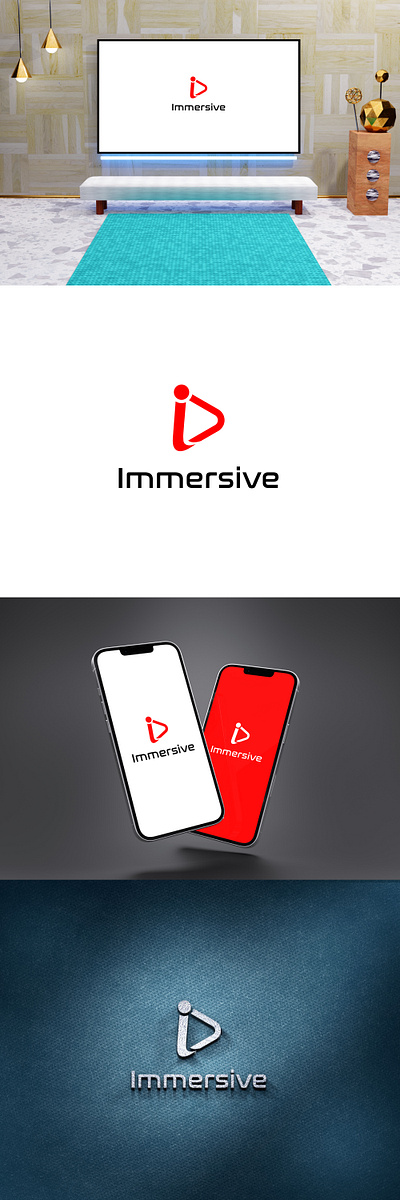 immersive logo branding graphic design immersive logo logo