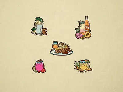 Scratch 'n' Huff Kentucky bourbon cocktails drink food illustration kentucky pie retro vodka