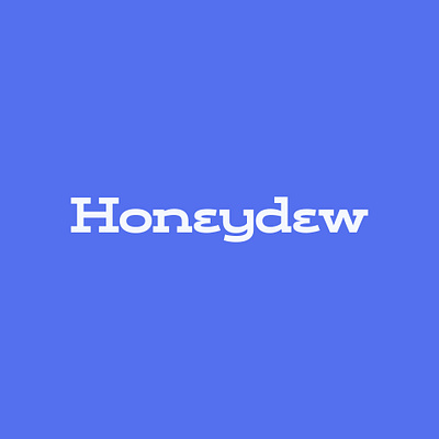 Honeydew branding typography