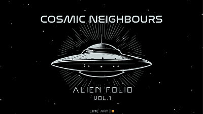 Cosmic Neighbours. graphic design illustration vector