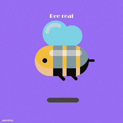 Bee real character illustration