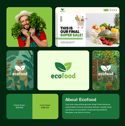 Ecofood Branding Project Design Concept branding design graphic design illustration landing page logo motion graphics typography ui ux vector