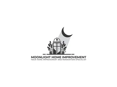 Moon Home Improvment Logo Design branding graphic design home logo improvment home logo logo minimal logo modren logo moon light home logo moon light logo moon logo unique logo