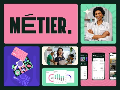 Brand Design - Métier app bank branding crafter crafting creative creatives design digital bank etsy high performance baking illustration logo makers niche nymbus vector