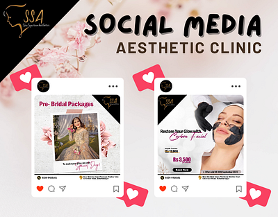 Social Media Post aesthetic banner branding cover design facebook graphic design hair hydrafacial instagram laserhairremoval photoshop post prp skin socialmedia treatments