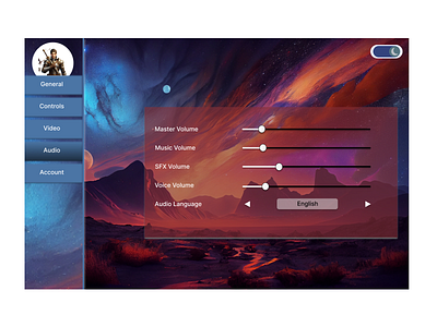 Game Settings 007 dailyui daliui007 darkmode design figma gamesettings lightmode settings ui