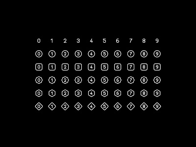 Number Icons 🔢 design icon iconography icons minimal saas ui web design