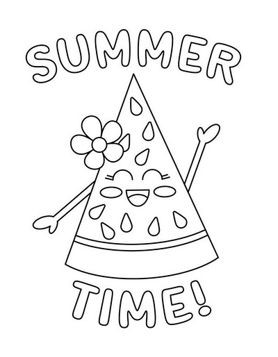 Summer coloring pages are printable illustrations featuring summ coloring coloring pages design kids summer