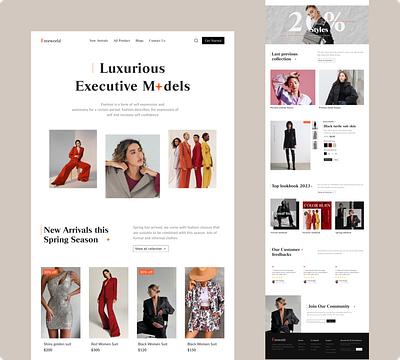 fashion website figma typography ui ux