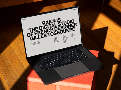 RXK Studio animation design minimal minimalism portfolio type ui webdesign