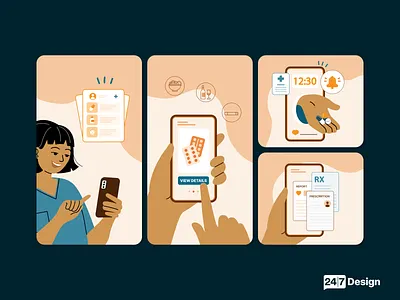 Onboarding. apollo branding design graphic design health illustration logo medical ui vector