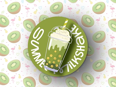 Kiwi Milkshake 3d adobe illustrator animation branding graphic design logo motion graphics poster ui vector