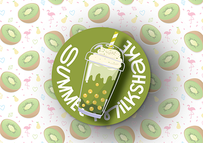 Kiwi Milkshake 3d adobe illustrator animation branding graphic design logo motion graphics poster ui vector