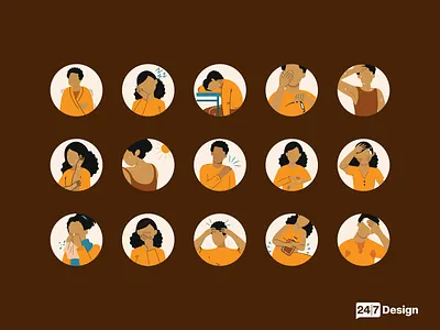 Symptoms. apollo branding design graphic design health illustration medical ui vector