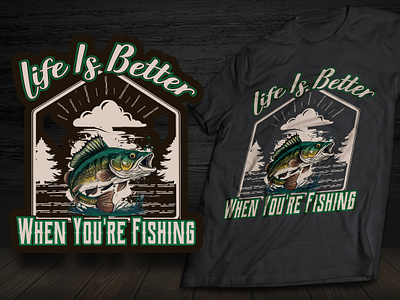 Fishing t-shirt design | Typography t-shirt design chothing graphic design