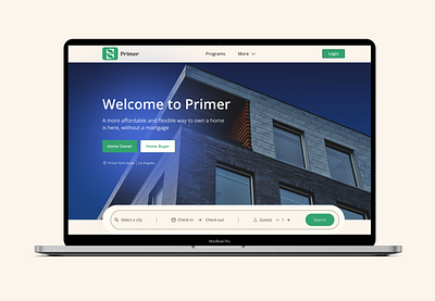 Real Estate Landing Page Design for 'Primer'! app design landing page design motion graphics product design real estate landing page design real estate web design real estate website design ui uiux design user experience design user interface design ux design web design website design