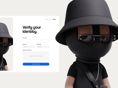 Verify your identity - UI Design ui ui design ux