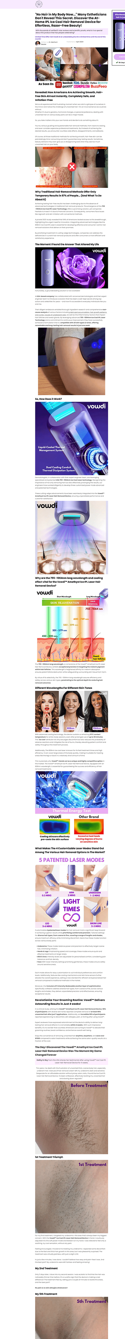 Vowdi™ Adv Built On Funnelish adv page advertorial funnel advertorial page branding design designing funnel funnel funnelbuilder funnelish ipl laser hair remover sales funnel