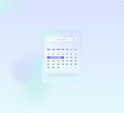 Daily UI Challange (hpye4academy) calemder calender design hype4academy neumorphism ui ux