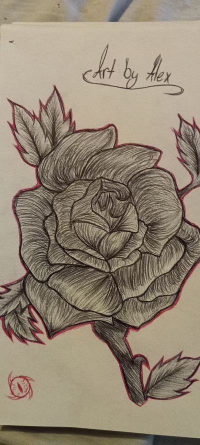 Black Rose design illustration