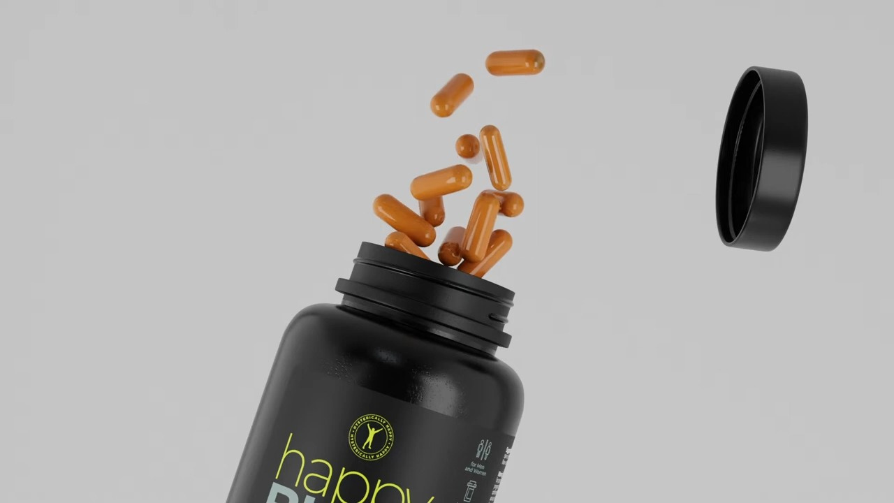 Supplement 3D Product animation video 3d 3d product animation 3d product vizualization animation branding design motion graphics vizualiztion