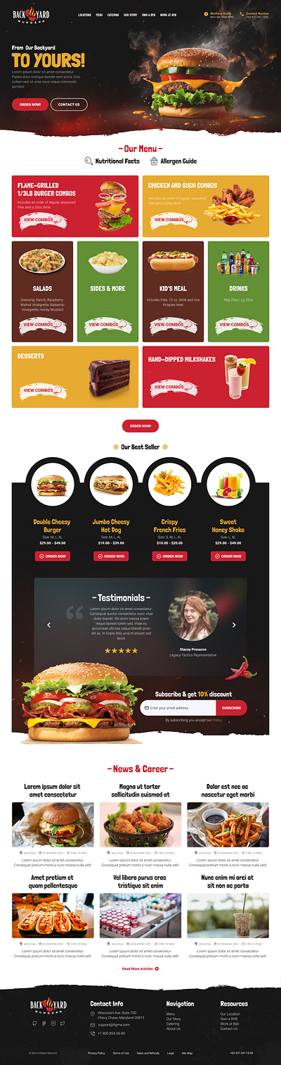 Burger website concept