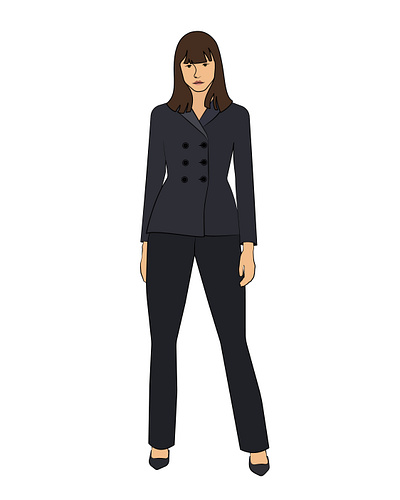 Businesswoman 2d character adobe illustrator character design vector vector character