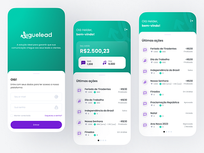 Liguelead dashboard mobile ui