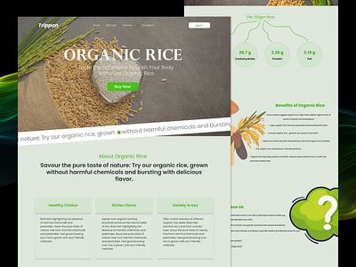 Organic Rice Website Landing Page design landing page landing web page organic ui ui design ui ux ui ux design web design web page website