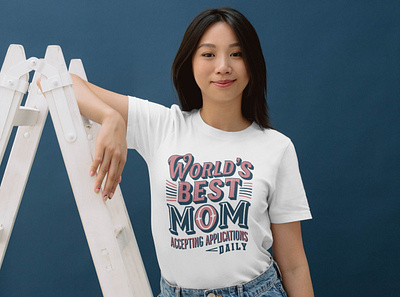 World's Best Mom | Mother's Day T-shirt Design apparel best mom branding clothing design graphic design illustration tee