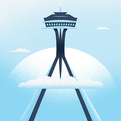 Seattle ai design graphic design illustration illustrator logo seattle space needle vector