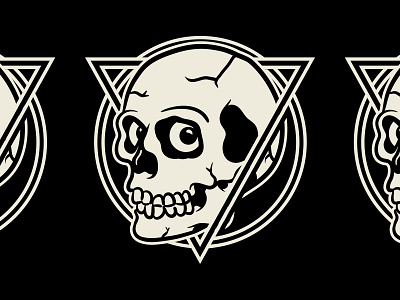 Always Watching ai badge crest design drawing graphic design illustration logo skull skulls vector
