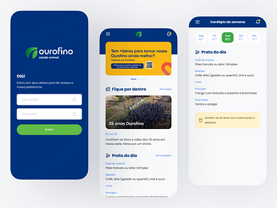 Ourofino dashboard mobile ui web