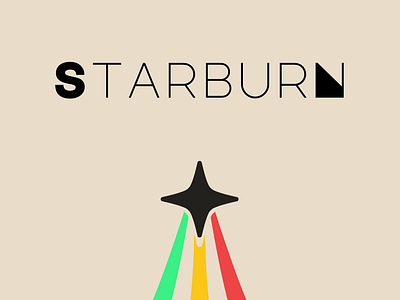 StarburN Branding Practice branding logo rainbow retro space starburn stars