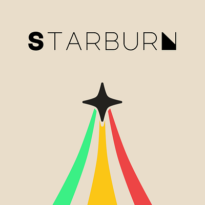 StarburN Branding Practice branding logo rainbow retro space starburn stars