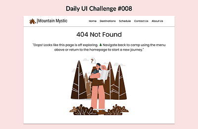 404 Page Design (Daily Ui 008) 404 404 design daily ui daily ui challenges dailyui design figma ui ui challenge ui design uiux user interface user interface design web design